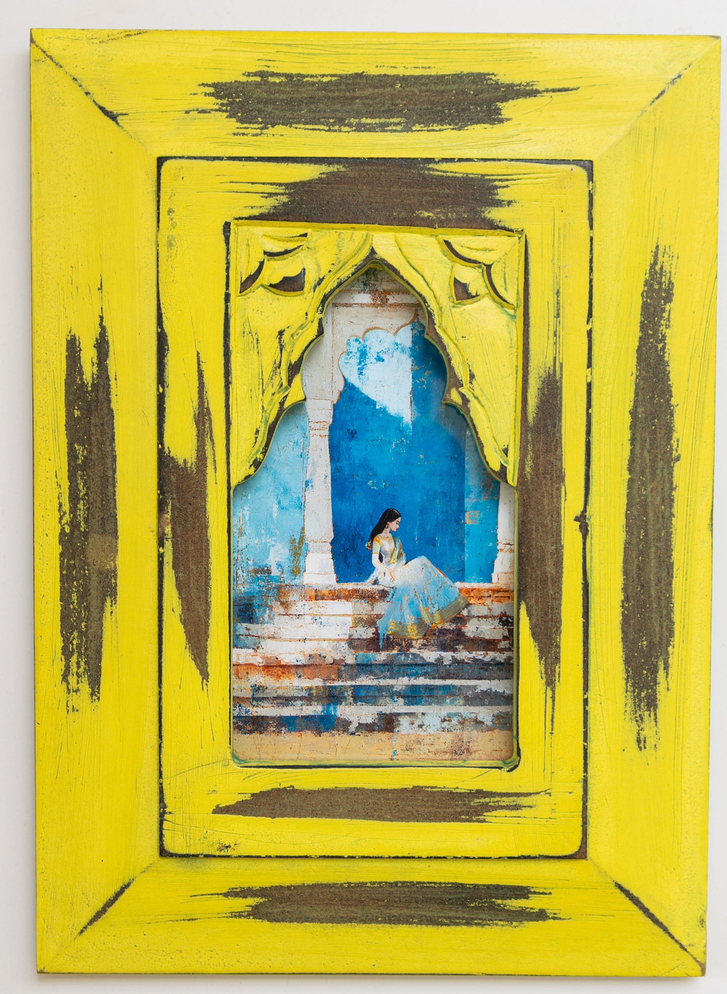 The Blue Haveli Rani – Jharokha Wall Art
