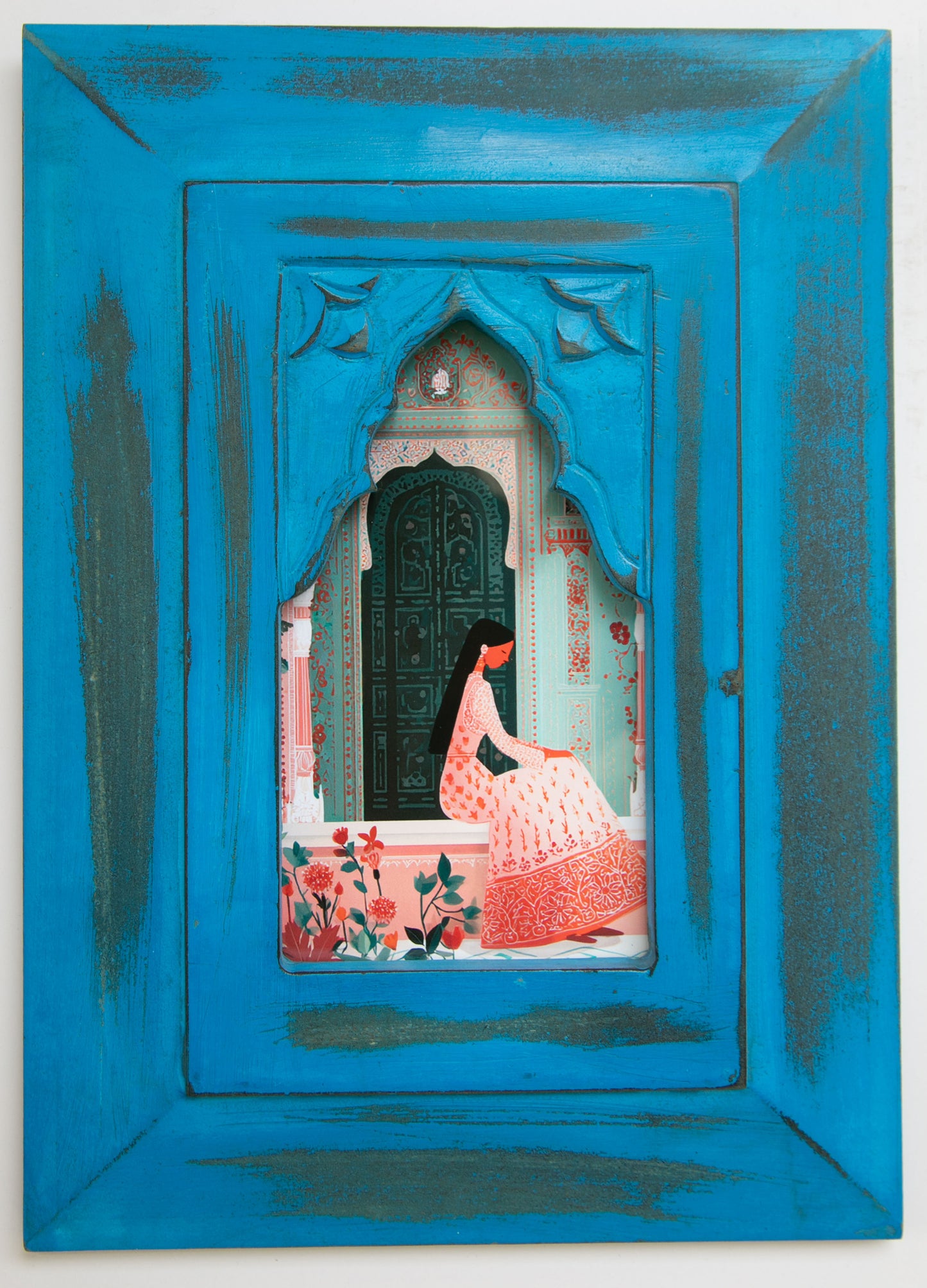 The Pink Darwaza Rani – Jharokha Wall Art