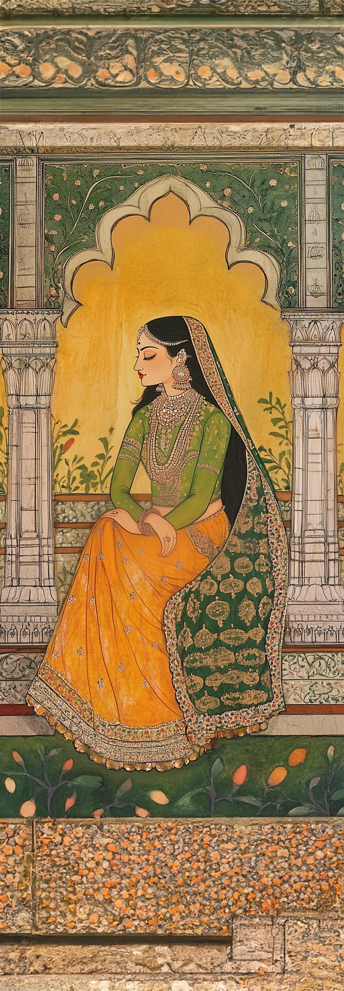 The Amber Rani – Jharokha Wall Art