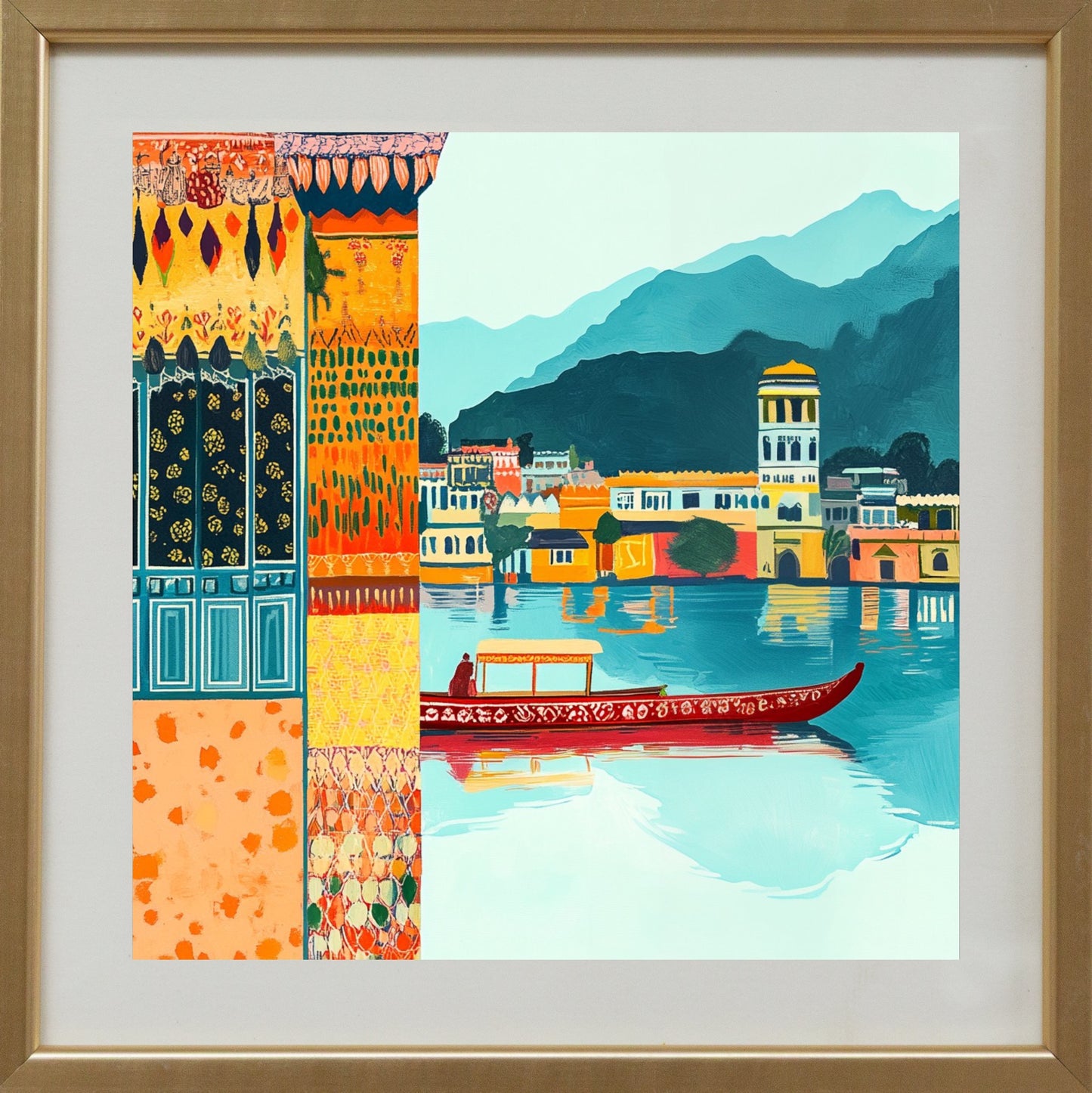 Shikara at the Lake Palace