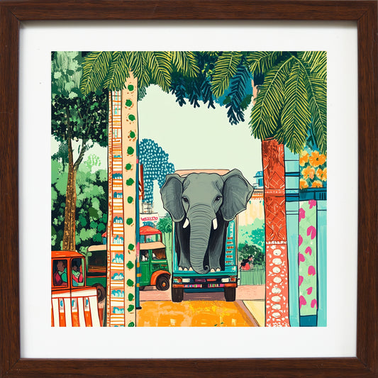 Elephant on Truck
