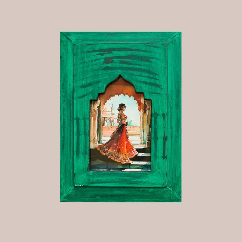The Amber Arch Rani – Jharokha Wall Art