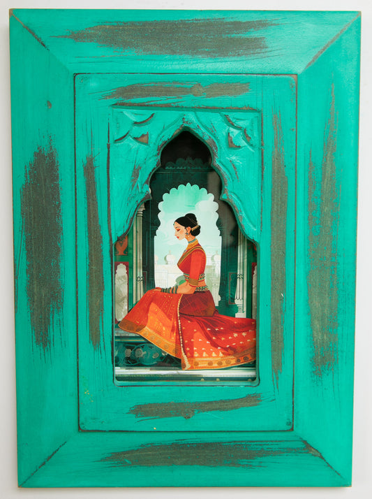 The Marble Court Rani – Jharokha Wall Art