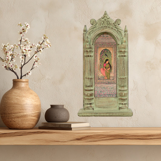 The Peacock Garden – Jharokha Wall Art