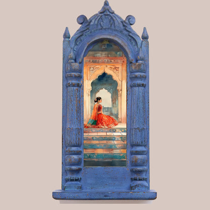 The Scarlet Begum – Jharokha Wall Art