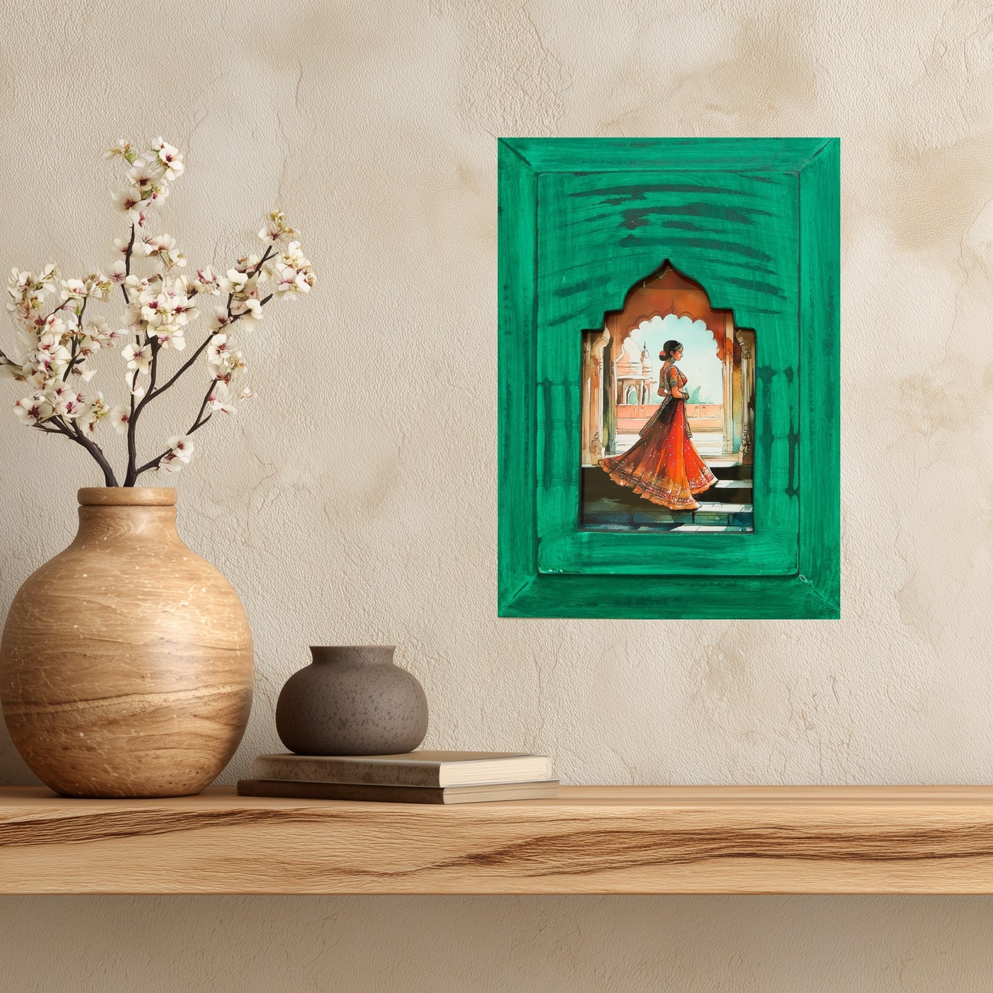 The Amber Arch Rani – Jharokha Wall Art