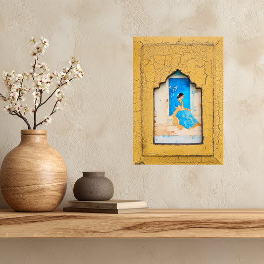 The Blue Door Begum – Jharokha Wall Art