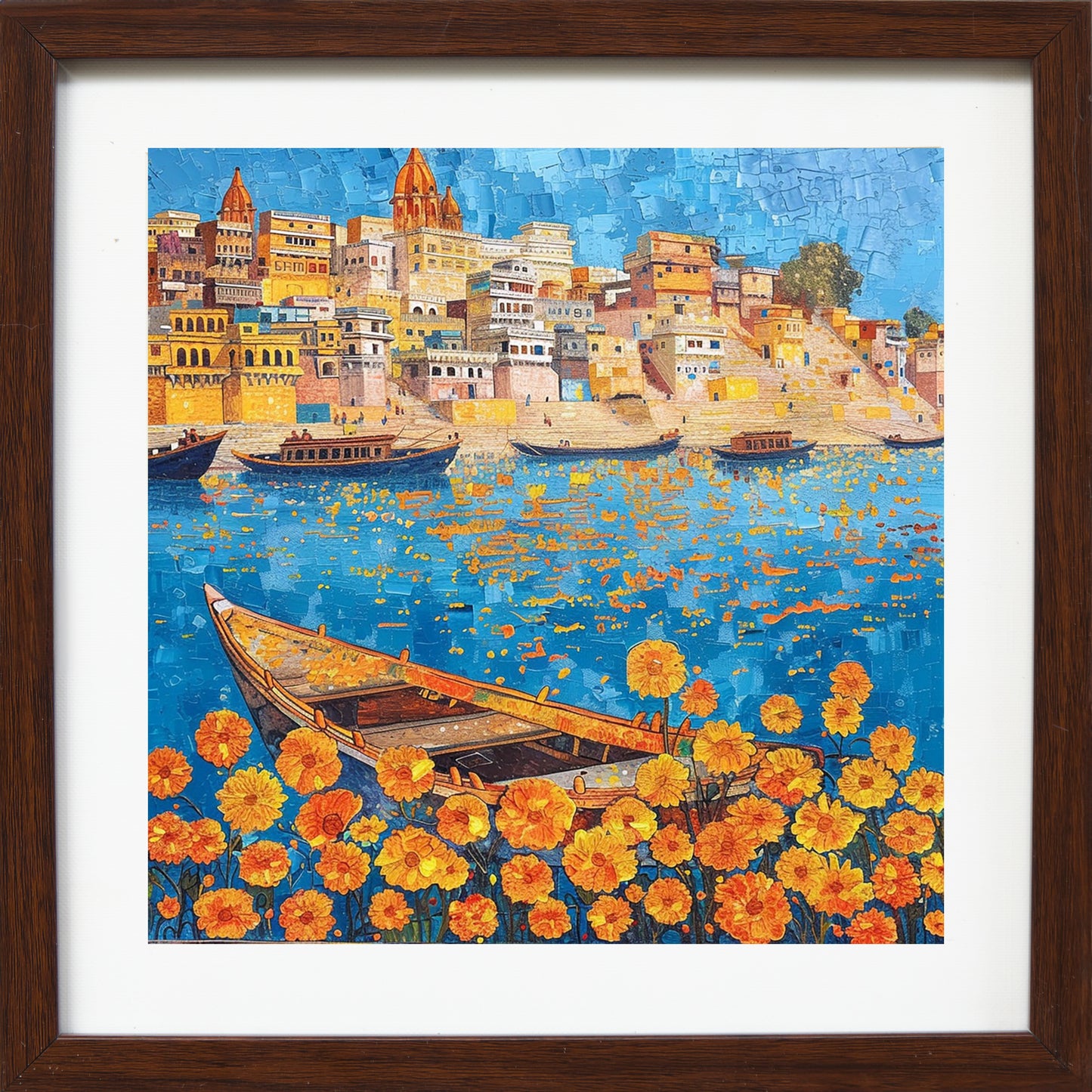 Varanasi Ghats with Marigolds