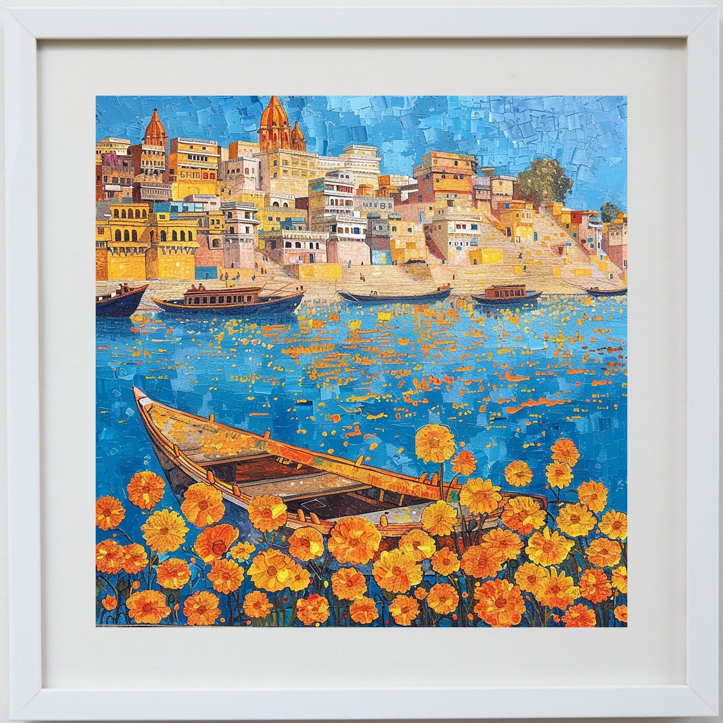 Varanasi Ghats with Marigolds