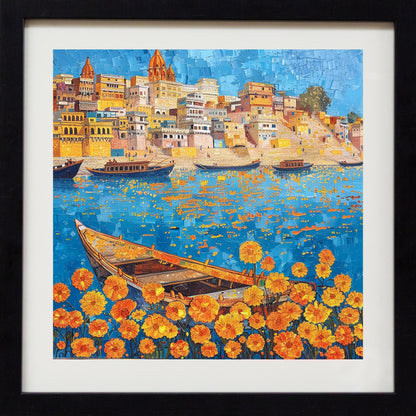 Varanasi Ghats with Marigolds