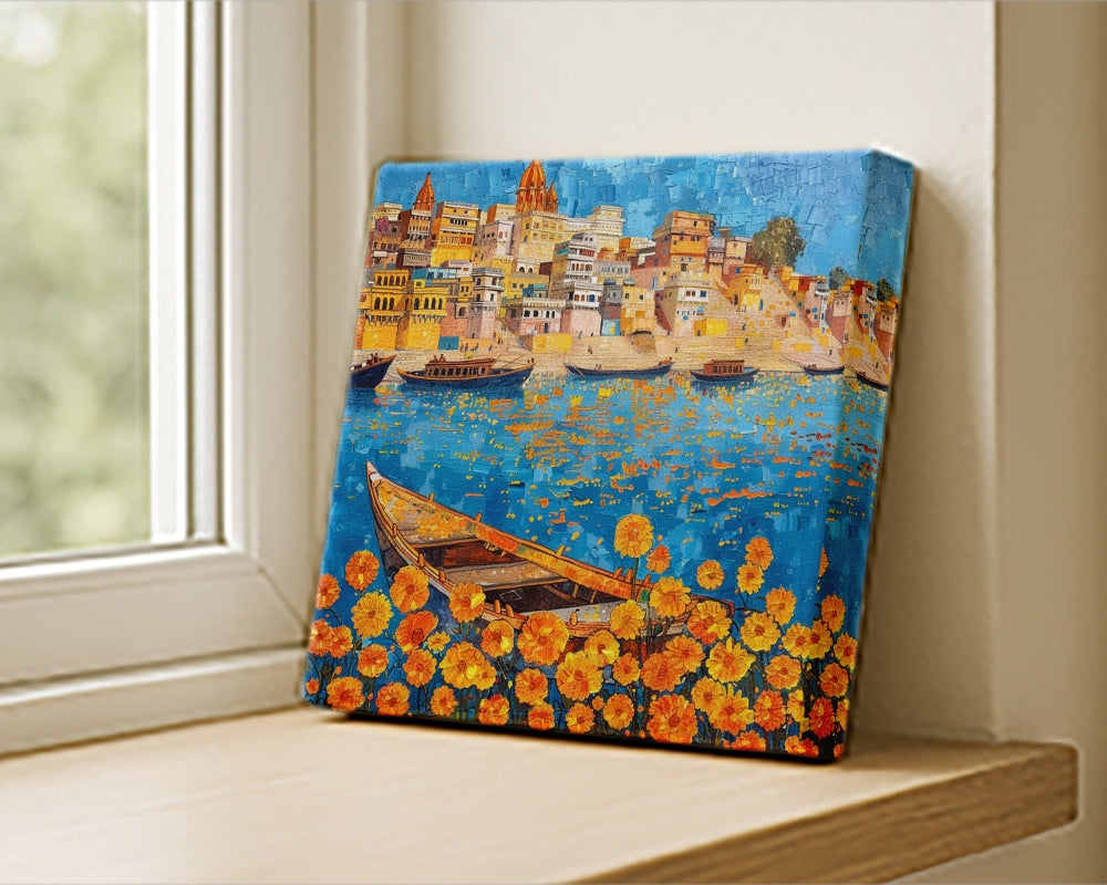 Varanasi Ghats with Marigolds