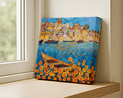 Varanasi Ghats with Marigolds