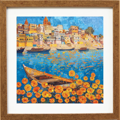 Varanasi Ghats with Marigolds