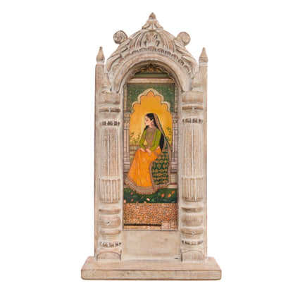 The Golden Hour Rani – Jharokha Wall Art