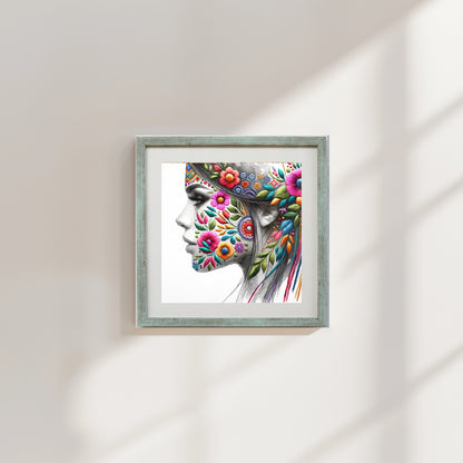 She Blooms – Portrait Print